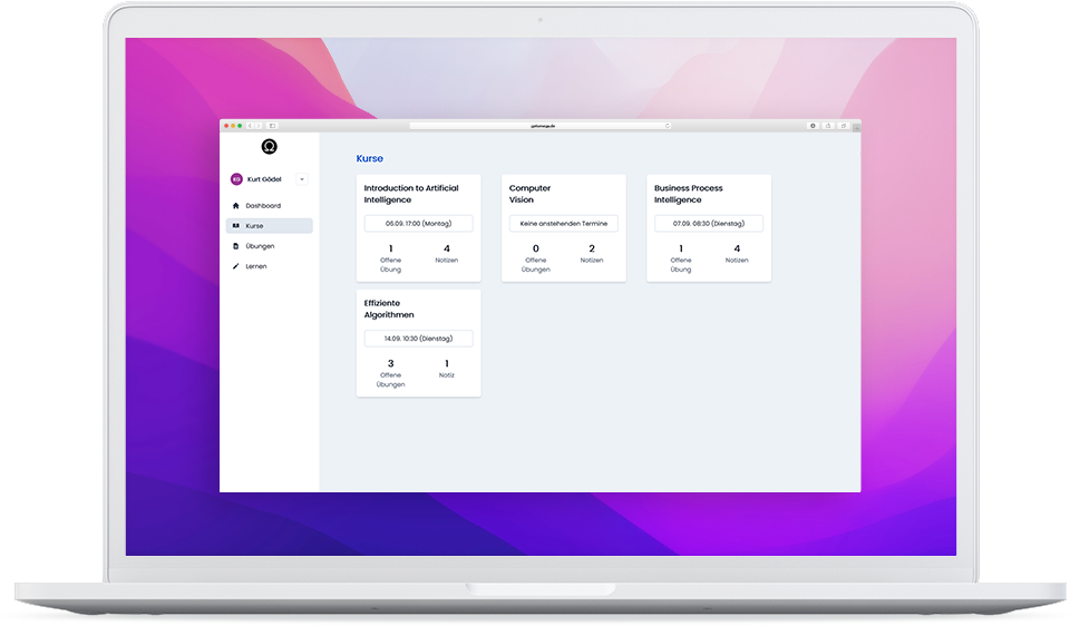 Screenshot der App